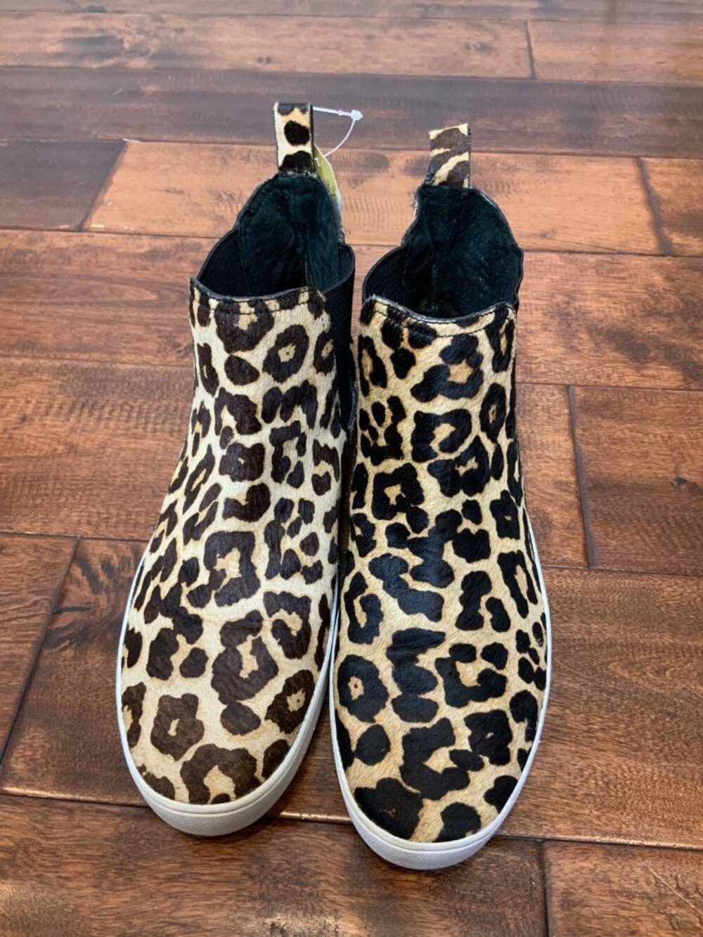 Michael Kors Brown Animal Print Calf Hair Slip-On Sneakers, Size 9